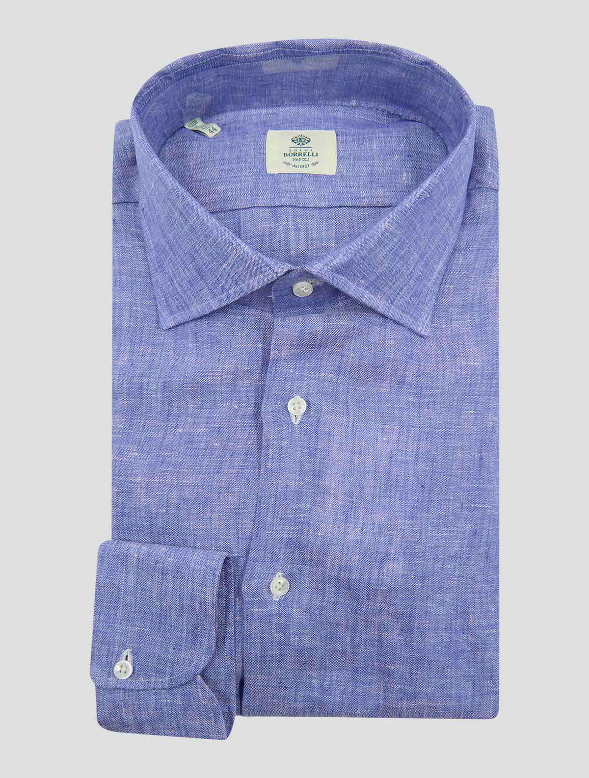 Luigi Borrelli Light Blue  Linen  Shirt