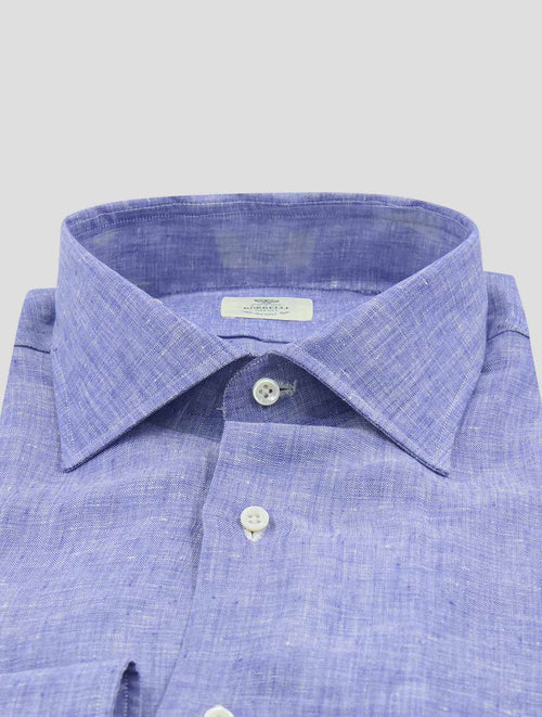 Luigi Borrelli Light Blue  Linen  Shirt