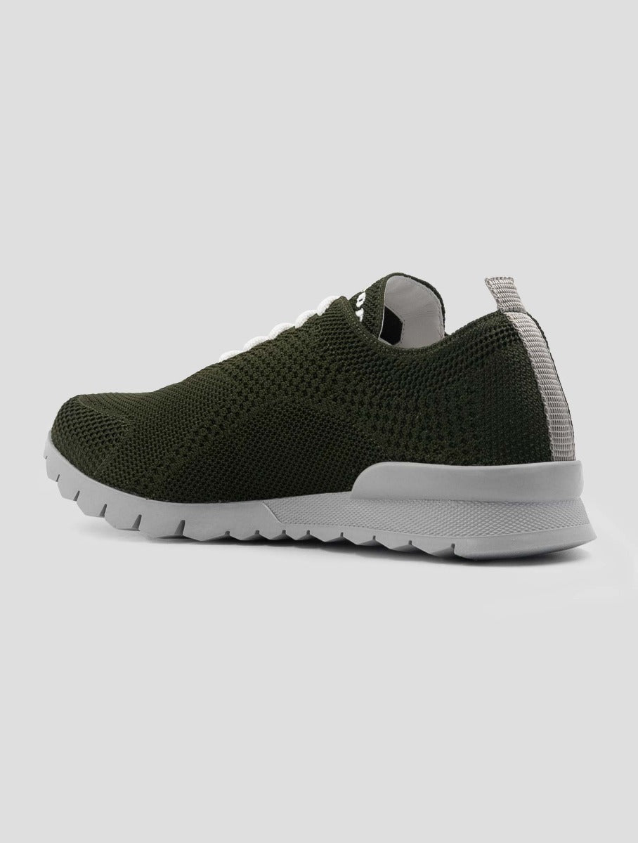 Kiton Green Cotton Ea Sneakers