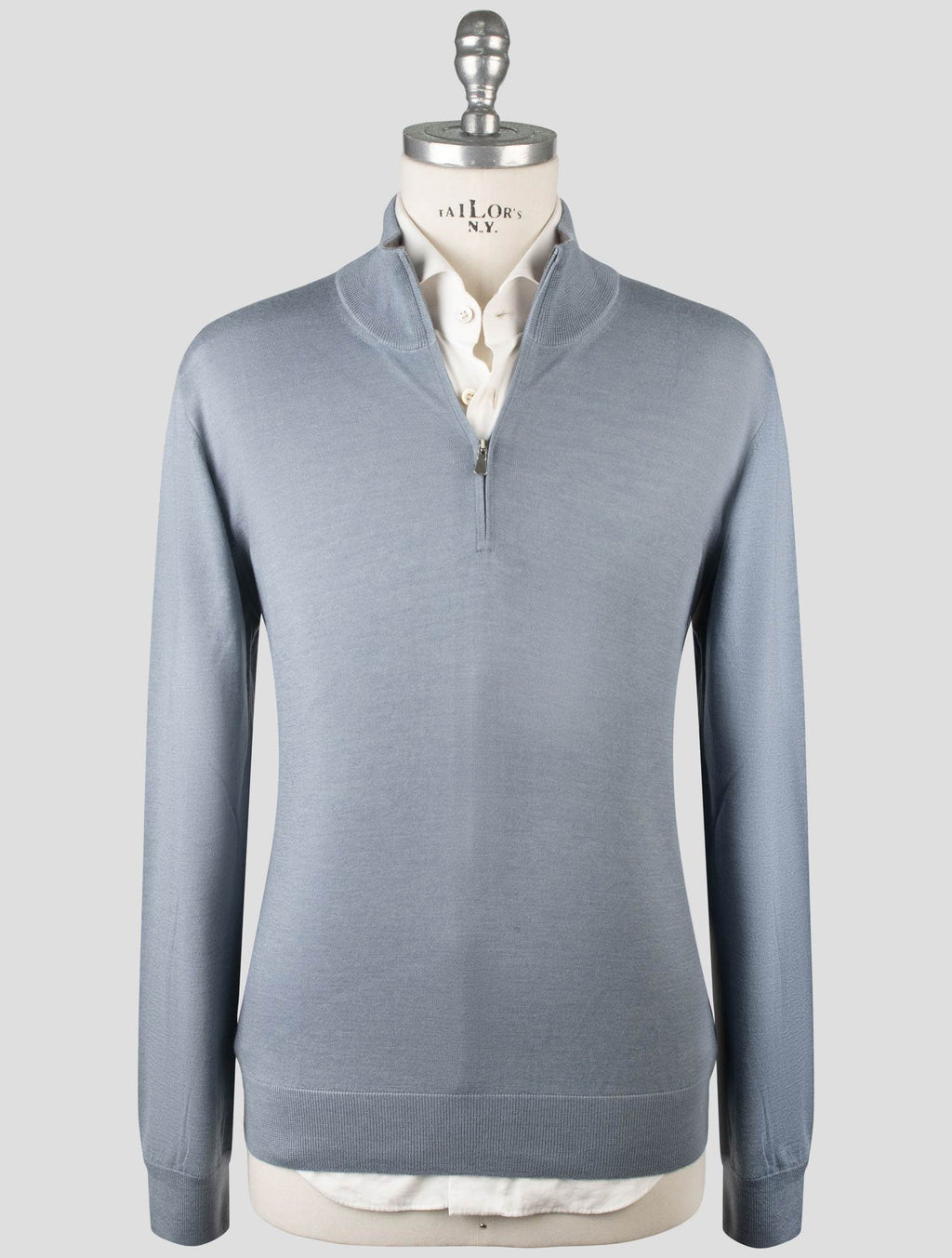 Gran Sasso Gran Sasso Light Blue Cashmere Silk Sweater Crewneck Light Blue 000