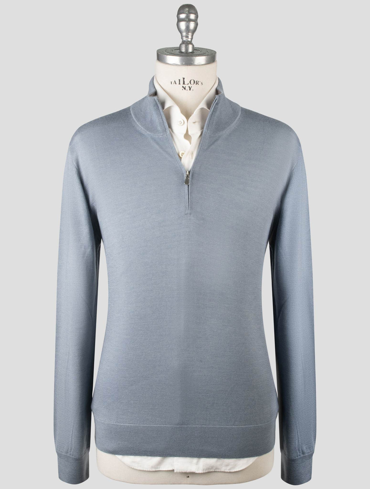Gran Sasso Light Blue Cashmere Silk Sweater Crewneck