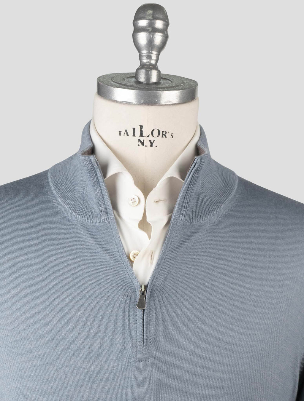 Gran Sasso Light Blue Cashmere Silk Sweater Crewneck