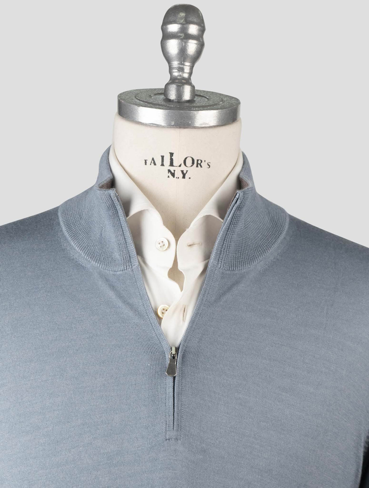 Gran Sasso Light Blue Cashmere Silk Sweater Crewneck