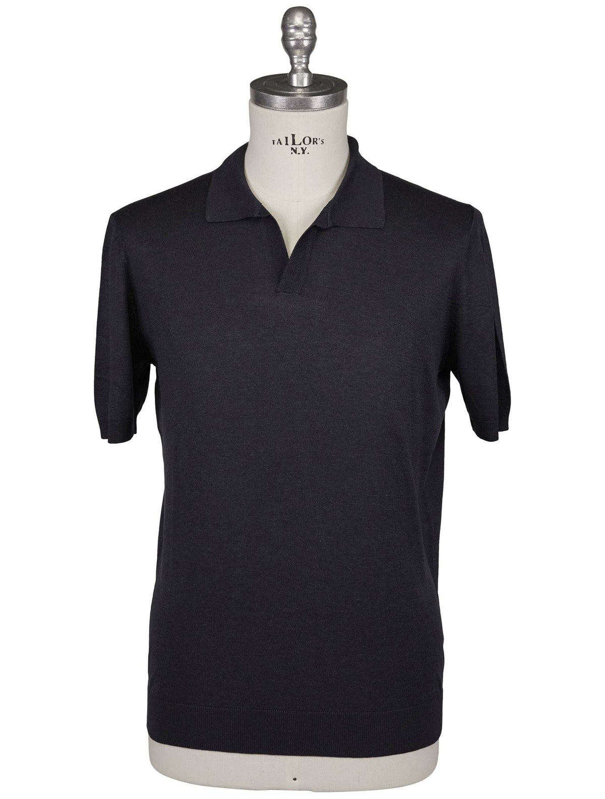 Gran Sasso Blue Silk Polo