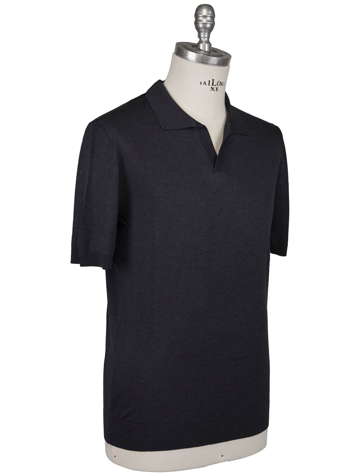 Gran Sasso Gran Sasso Blue Silk Polo Blue 001