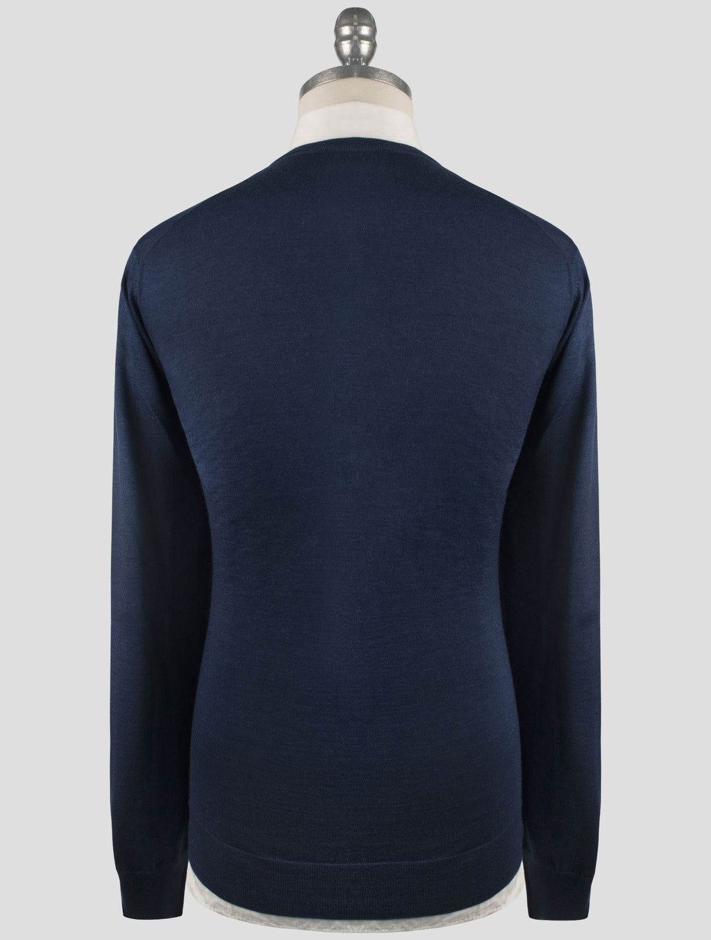 Gran Sasso Blue Cashmere Silk Sweater Crewneck
