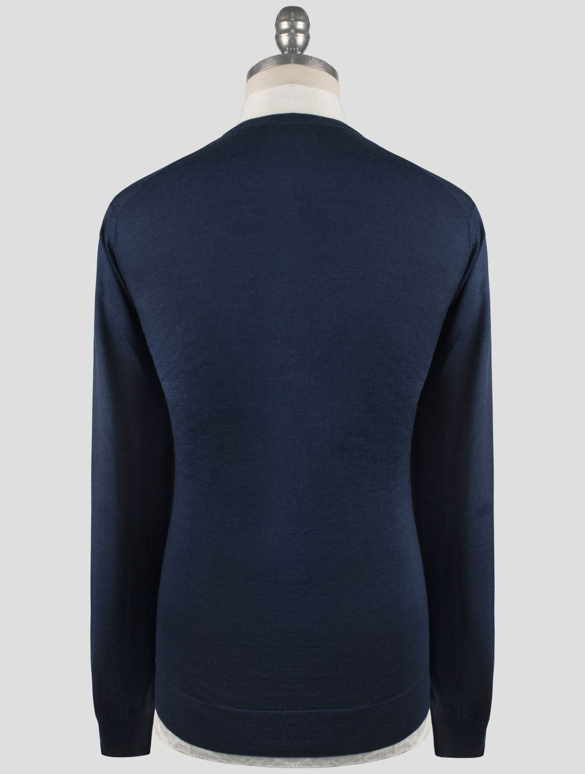 Gran Sasso Blue Cashmere Silk Sweater Crewneck