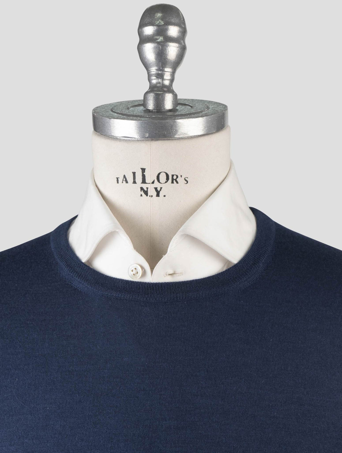 Gran Sasso Blue Cashmere Silk Sweater Crewneck