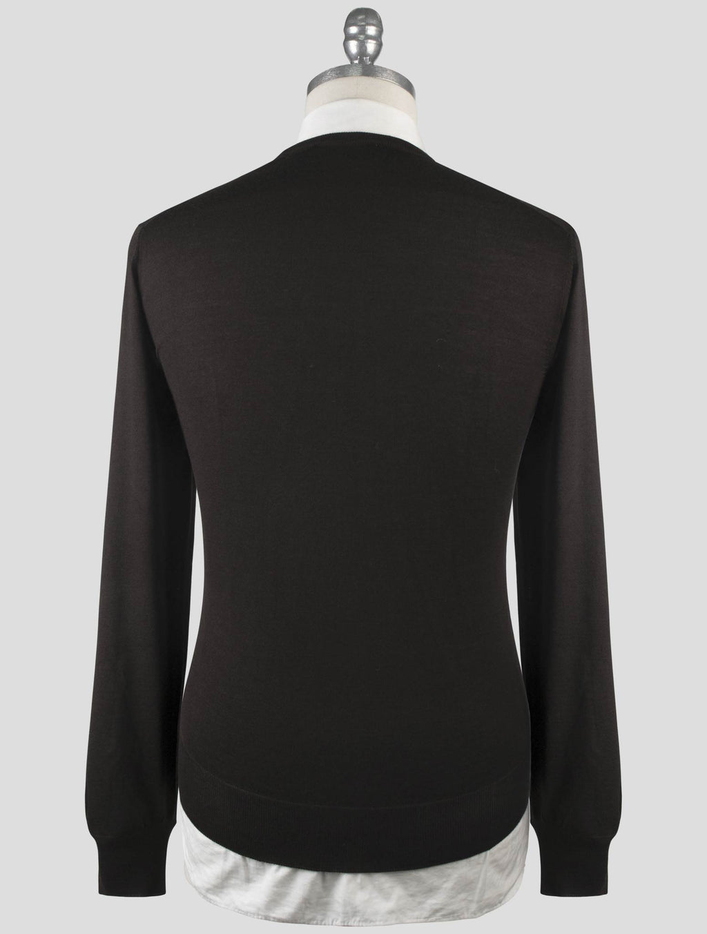 Gran Sasso Brown Cashmere Silk Sweater Crewneck
