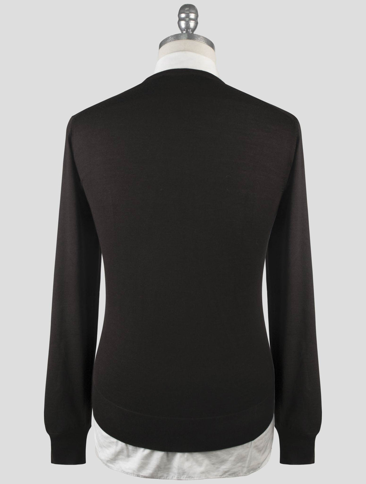 Gran Sasso Brown Cashmere Silk Sweater Crewneck