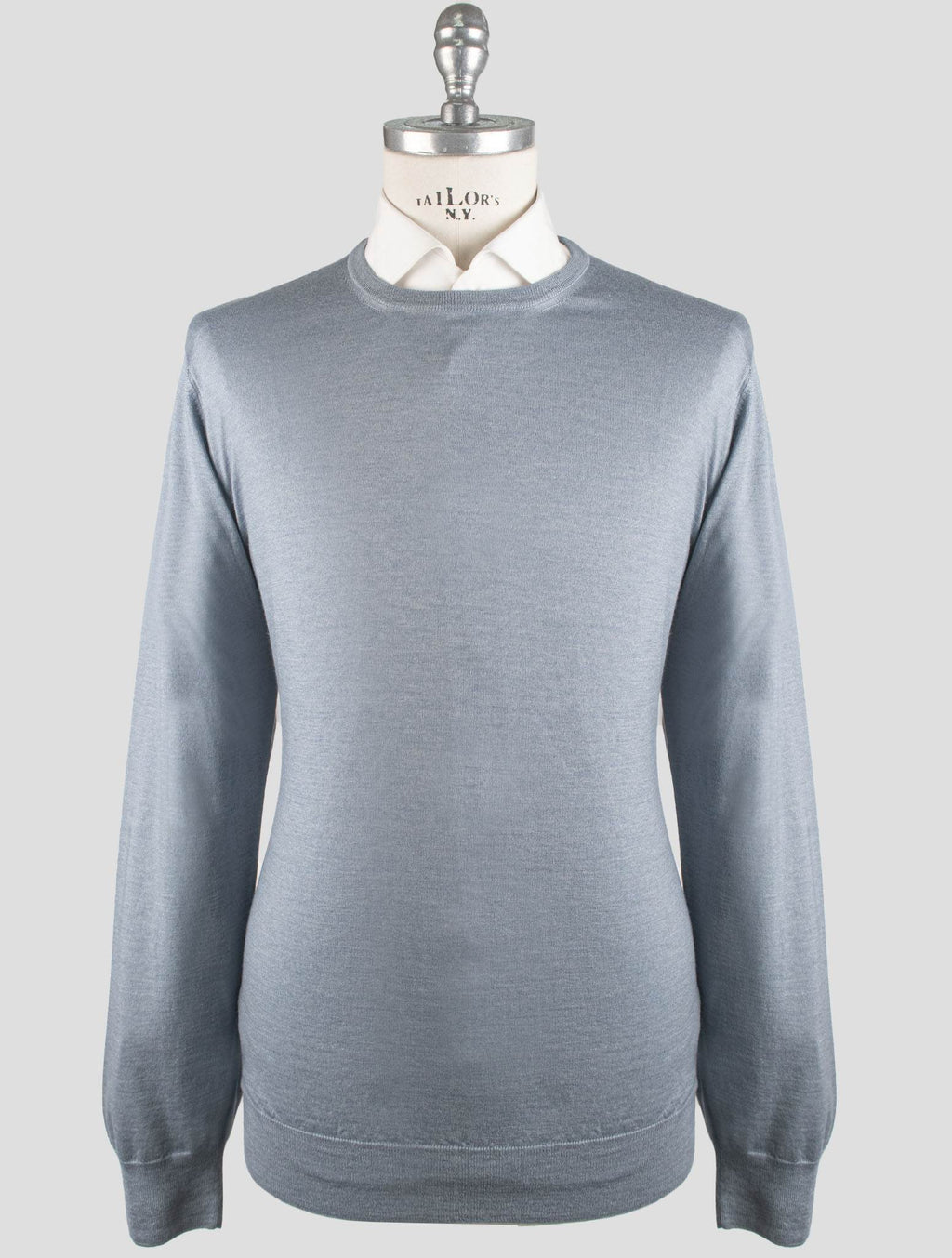 Gran Sasso Light Blue Cashmere Silk Sweater Crewneck