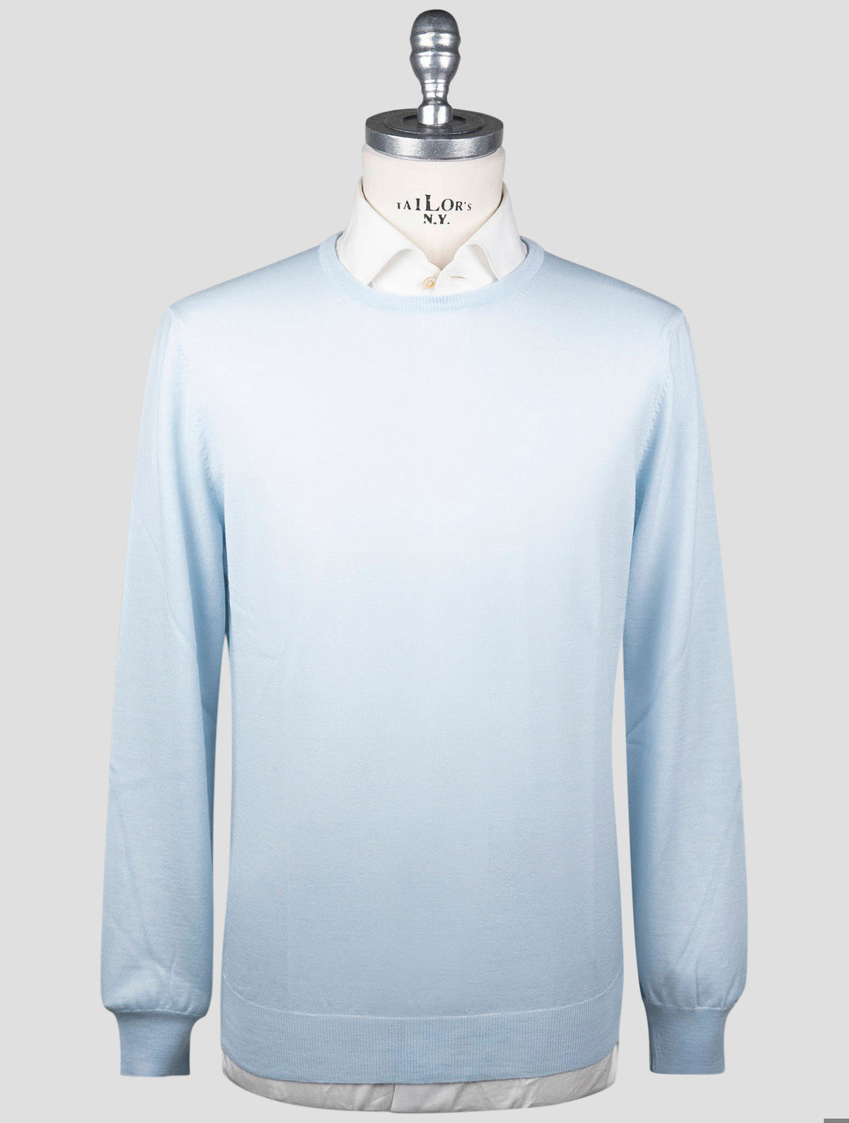 Gran Sasso Gran Sasso Light Blue Virgin Wool Sweater Crewneck Light Blue 000