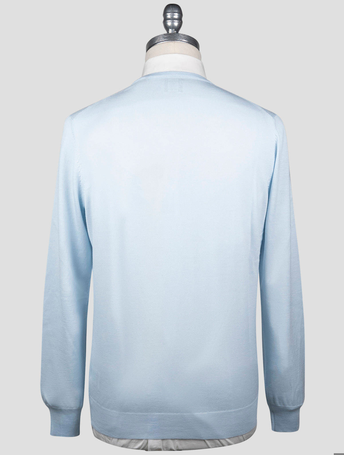 Gran Sasso Light Blue Virgin Wool Sweater Crewneck