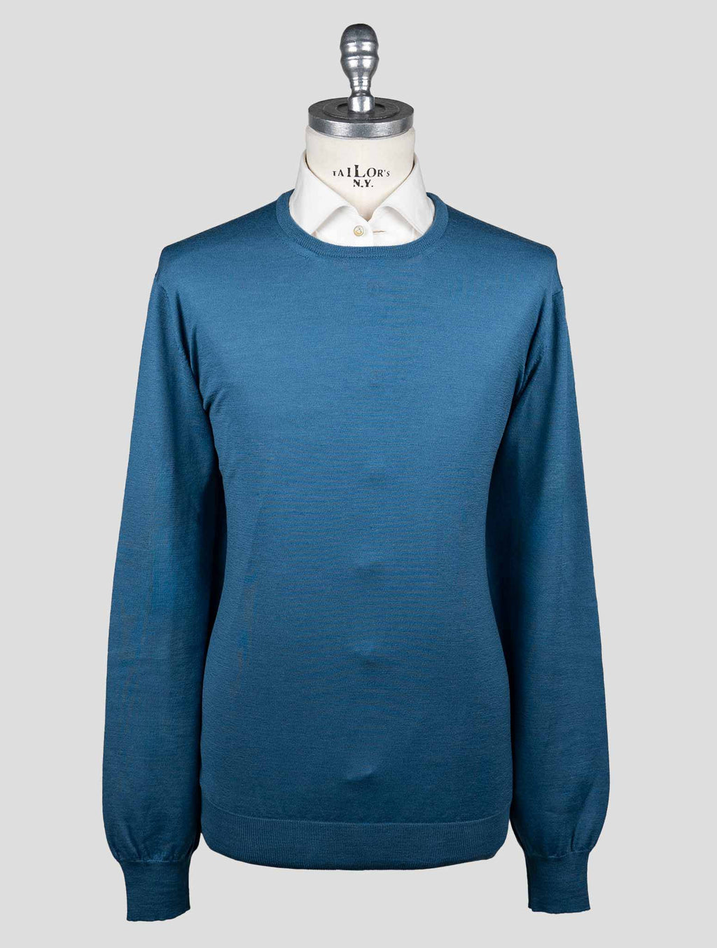 Gran Sasso Light Blue Virgin Wool Sweater Crewneck