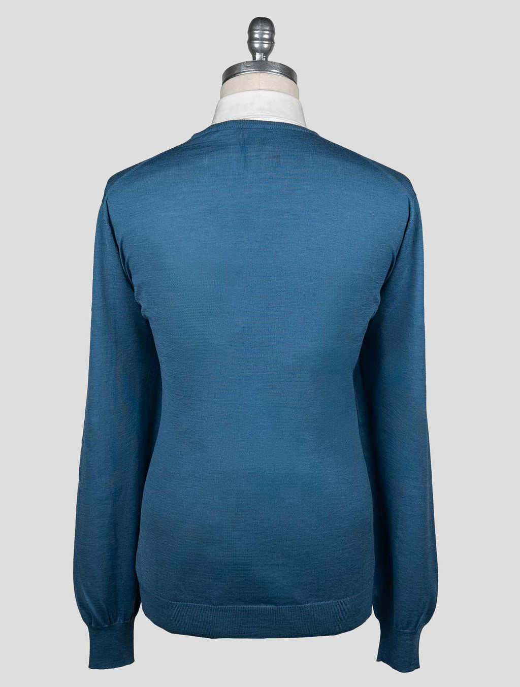 Gran Sasso Light Blue Virgin Wool Sweater Crewneck