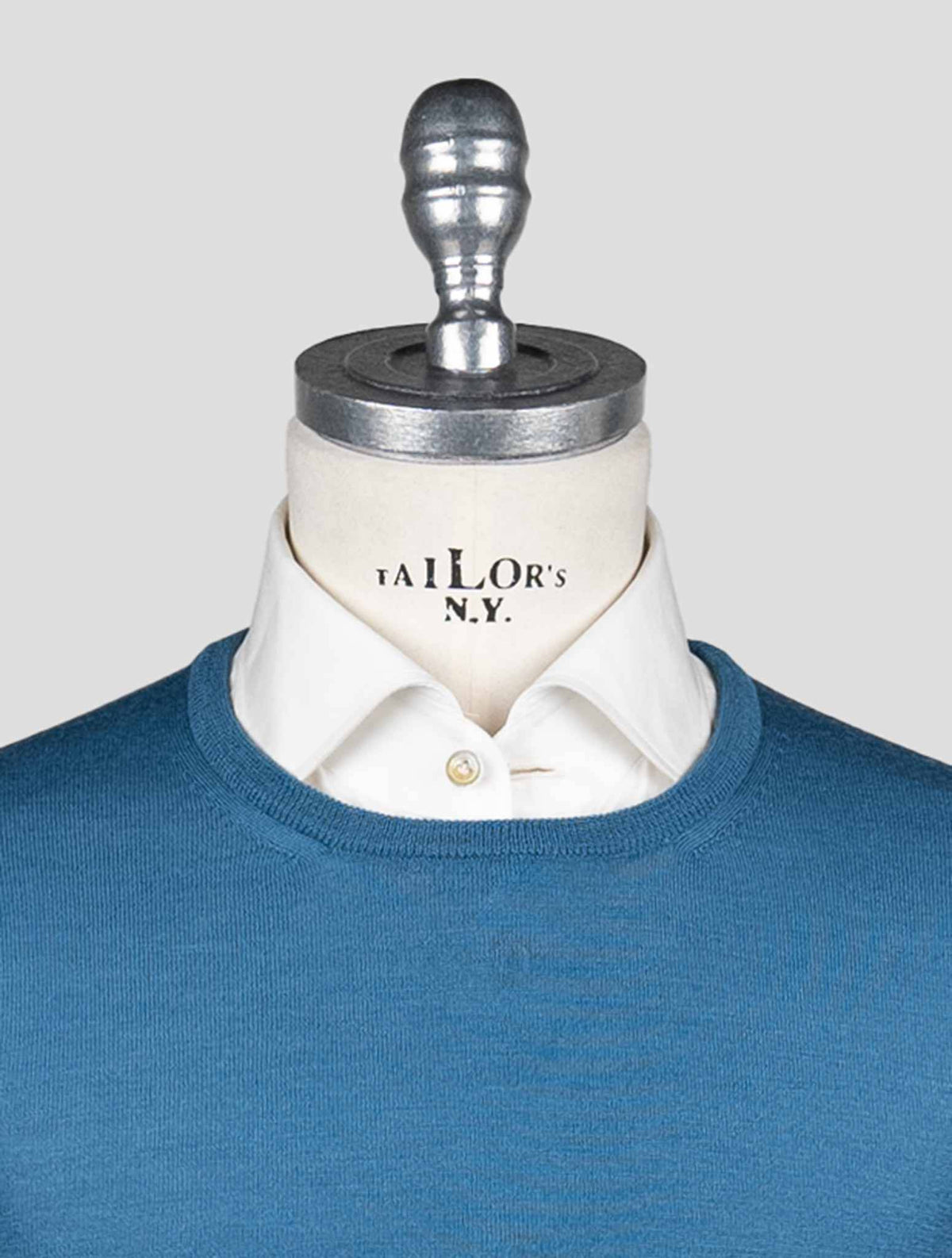 Gran Sasso Light Blue Virgin Wool Sweater Crewneck