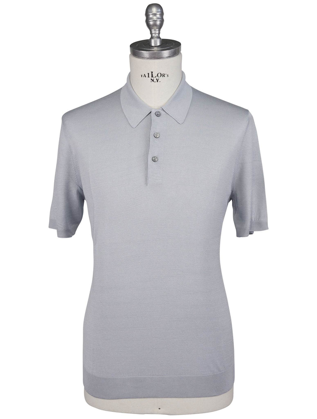 Gran Sasso Gran Sasso Light Blue Silk Polo Light Blue 000