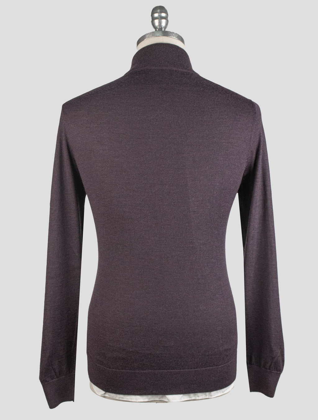 Gran Sasso Purple Cashmere Silk Sweater Half Zip