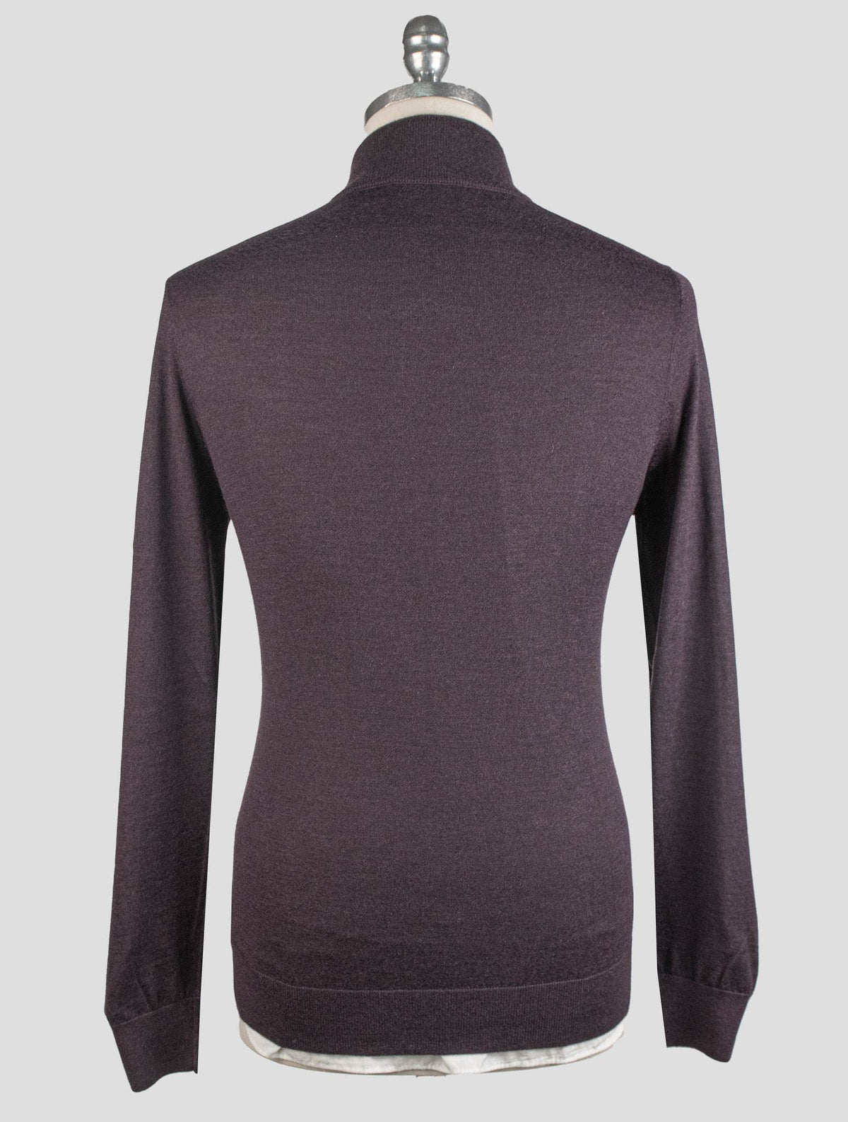 Gran Sasso Purple Cashmere Silk Sweater Half Zip