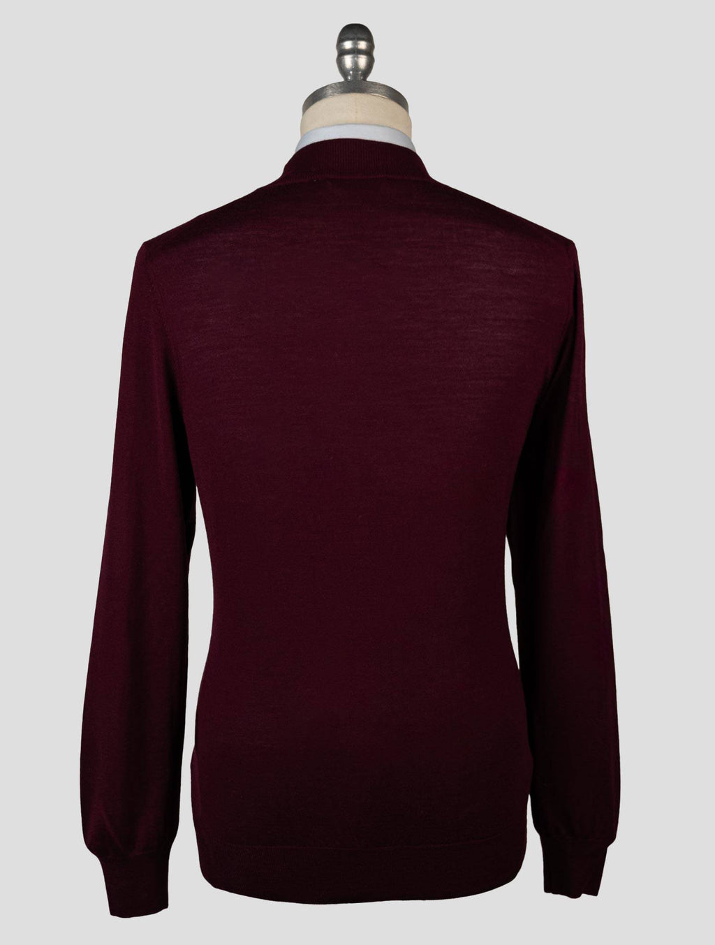 Gran Sasso Burgundy Virgin Wool Sweater Half Neck