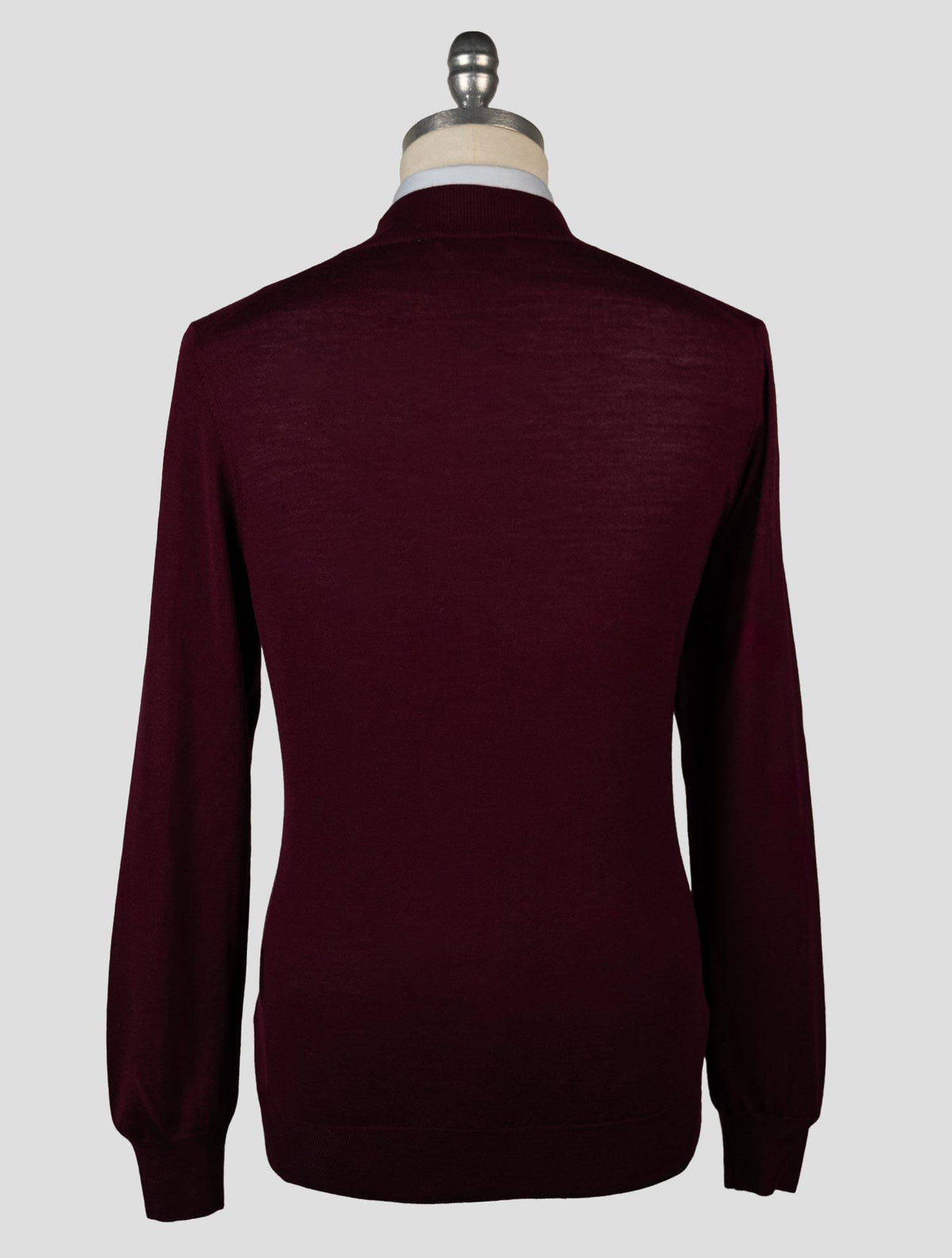 Gran Sasso Burgundy Virgin Wool Sweater Half Neck
