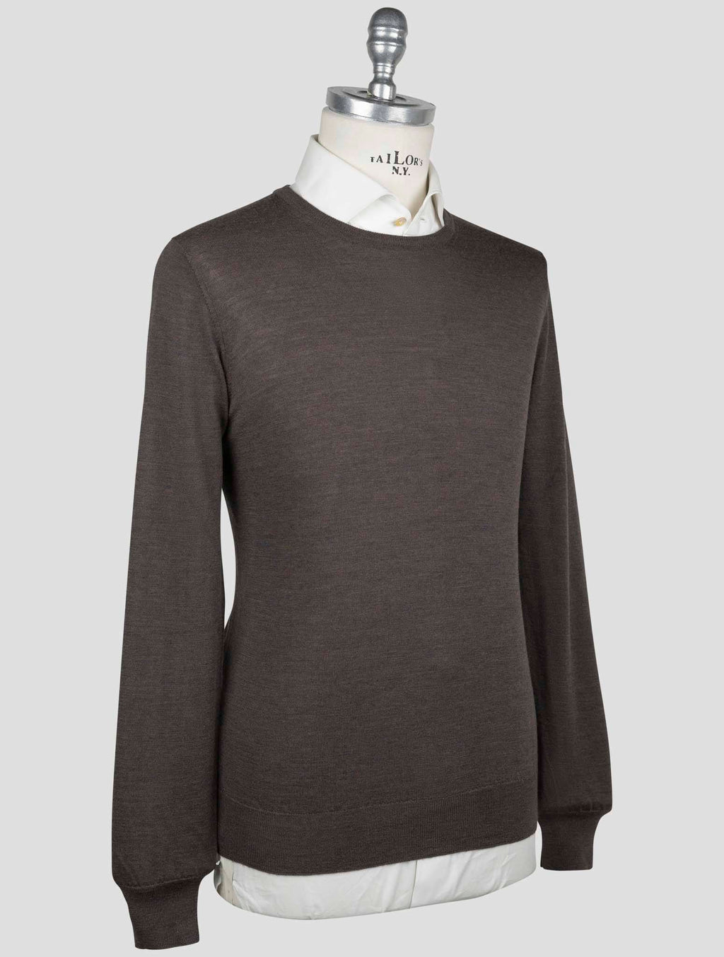 Gran Sasso Gran Sasso Brown Virgin Wool Sweater Crewneck Brown 001