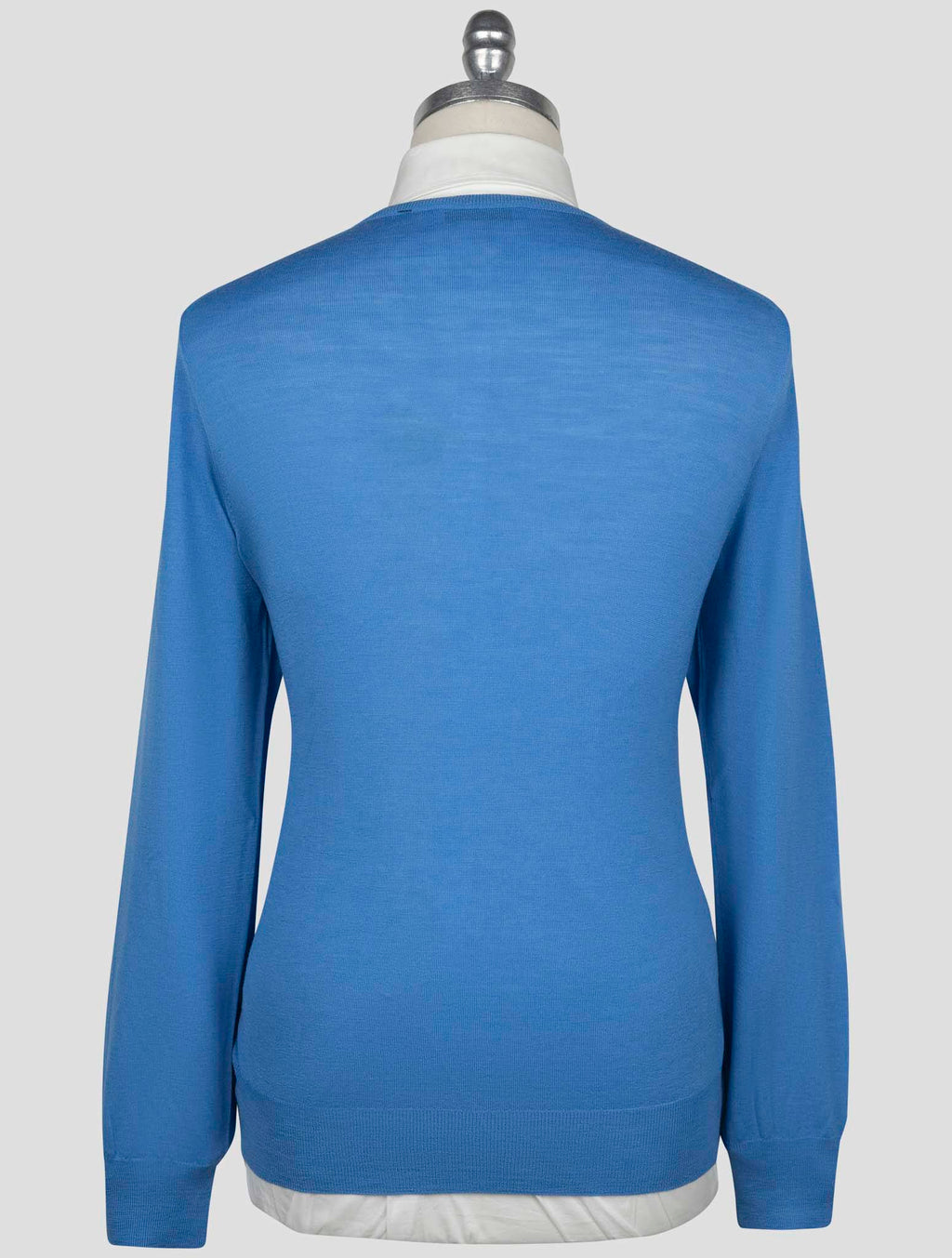 Gran Sasso Blue Virgin Wool Sweater Crewneck