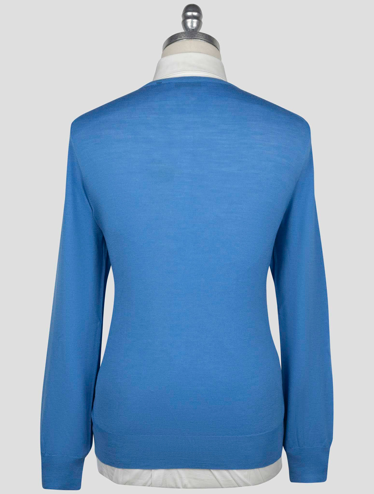Gran Sasso Blue Virgin Wool Sweater Crewneck
