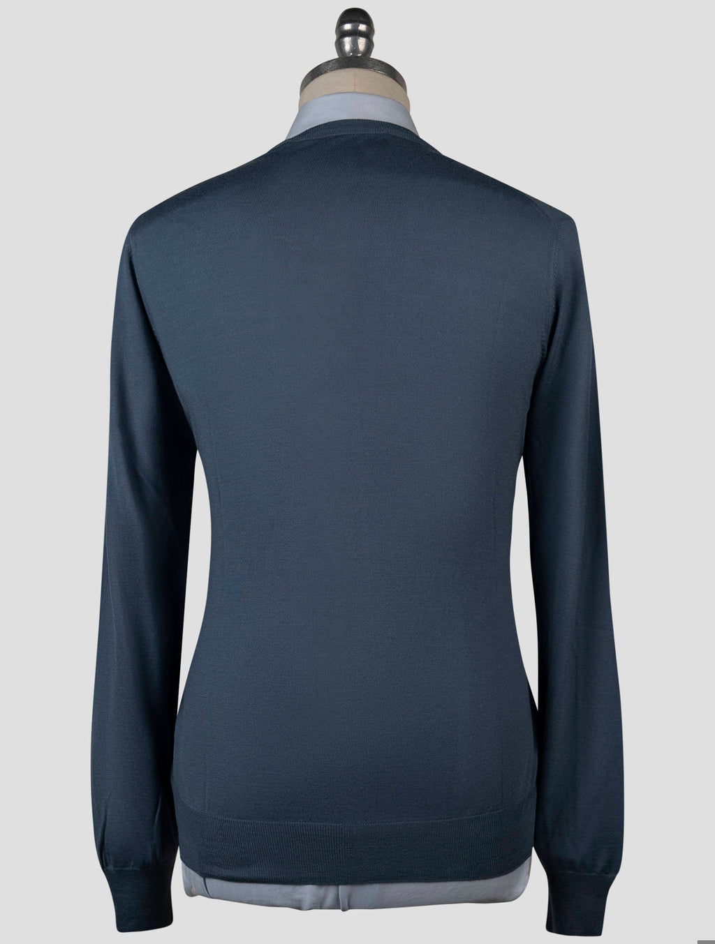 Gran Sasso Blue Virgin Wool Sweater Crewneck