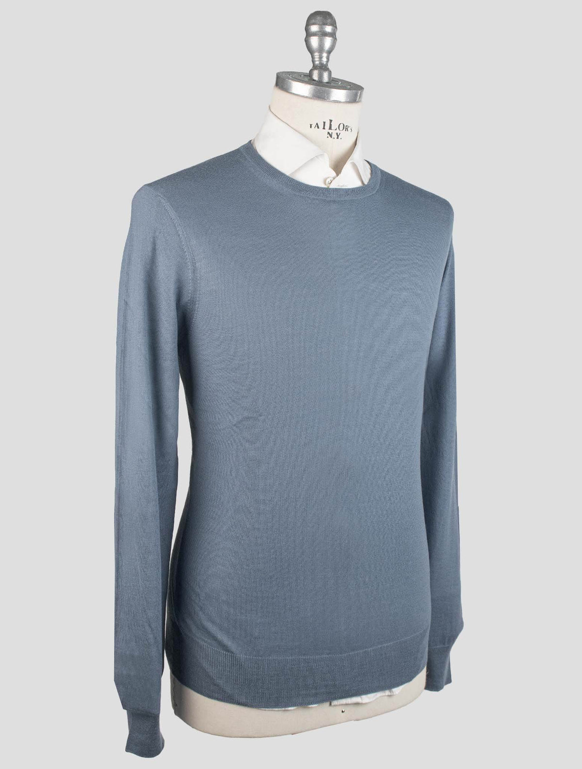Gran Sasso Gran Sasso Blue Virgin Wool Sweater Crewneck Blue 001