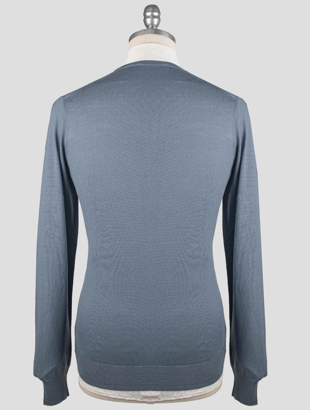 Gran Sasso Blue Virgin Wool Sweater Crewneck