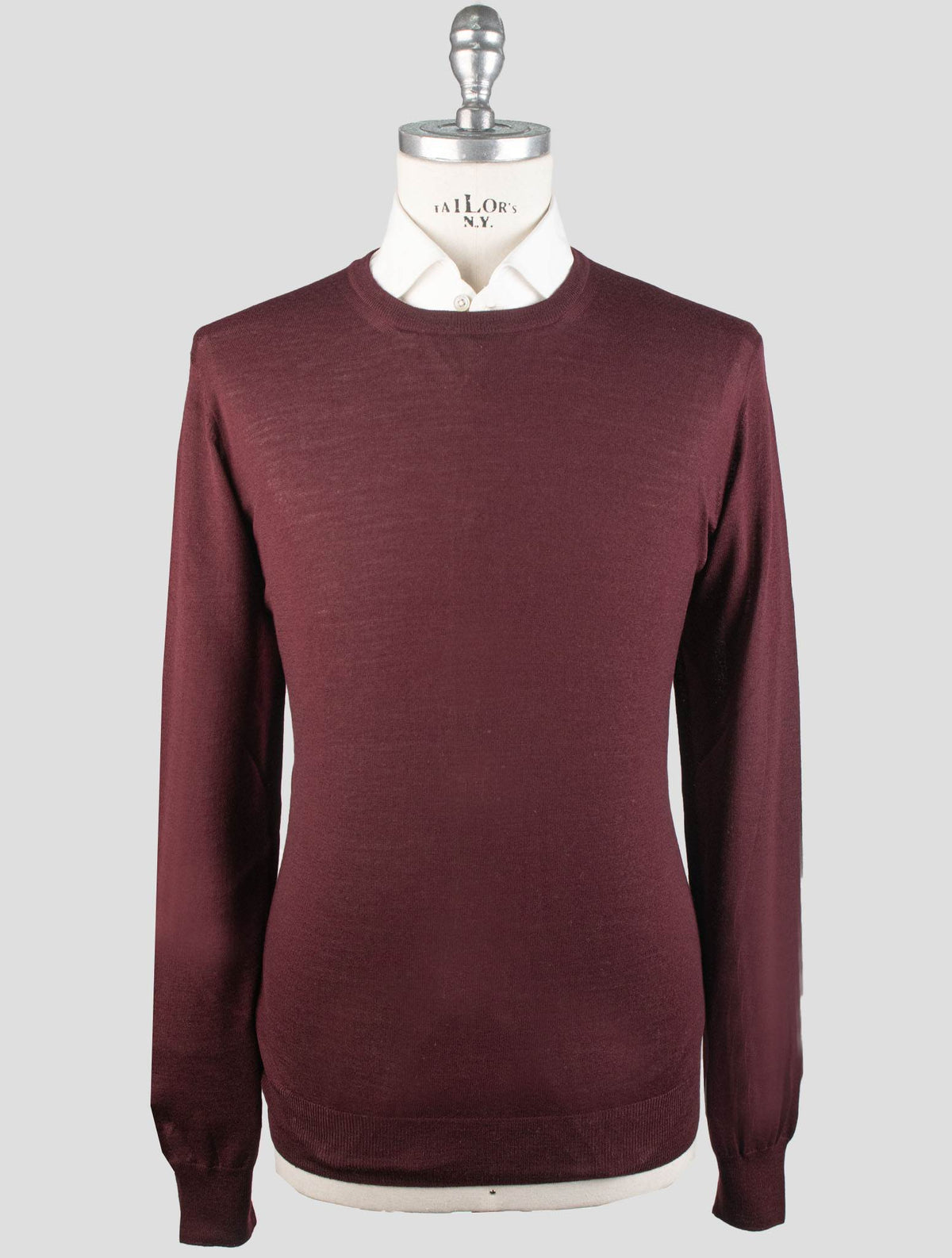 Gran Sasso Gran Sasso Burgundy Virgin Wool Sweater Crewneck Burgundy 000