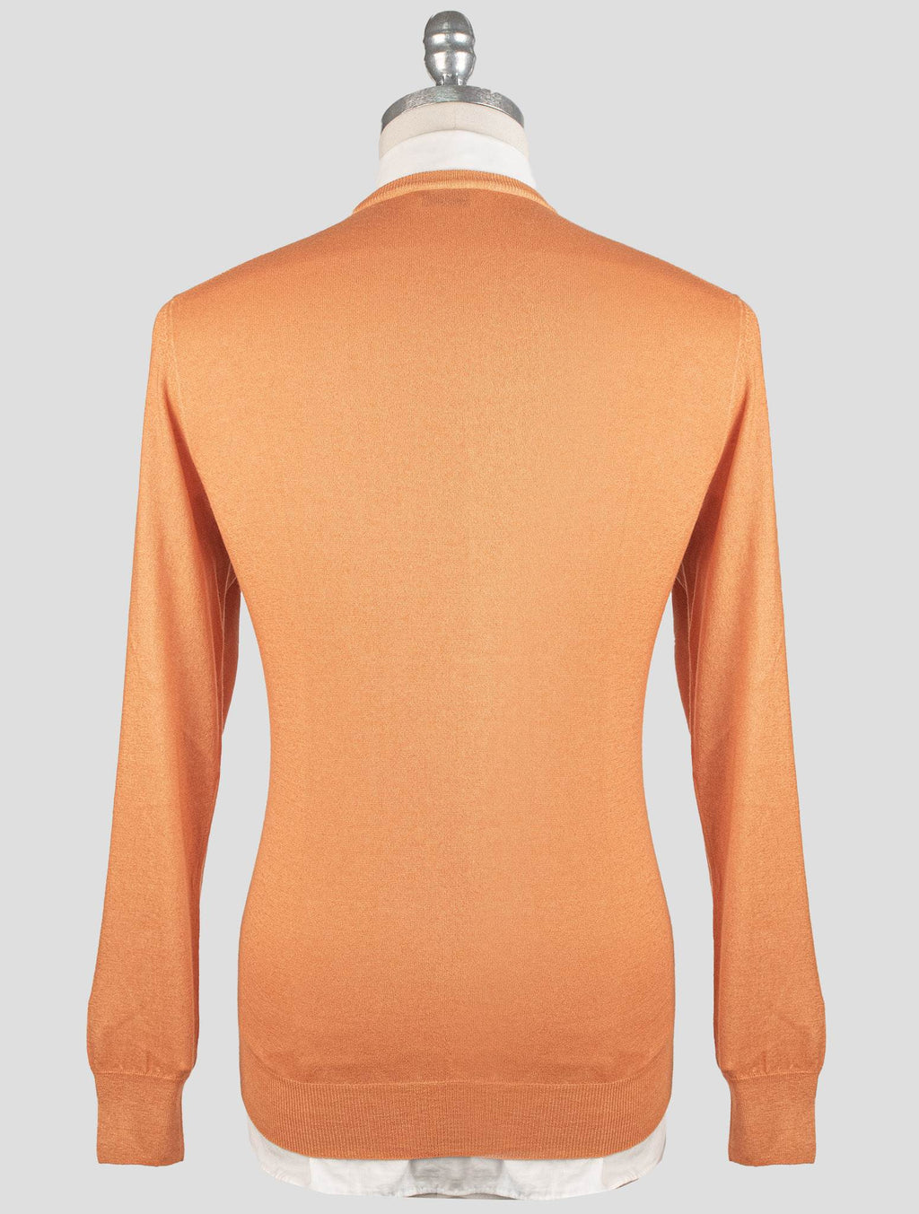 Gran Sasso Orange Cashmere Sweater Crewneck