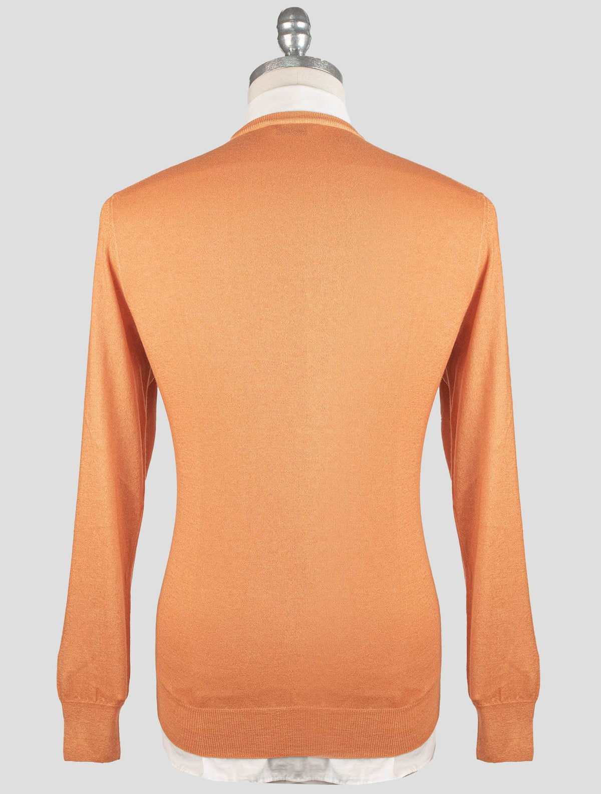 Gran Sasso Orange Cashmere Sweater Crewneck