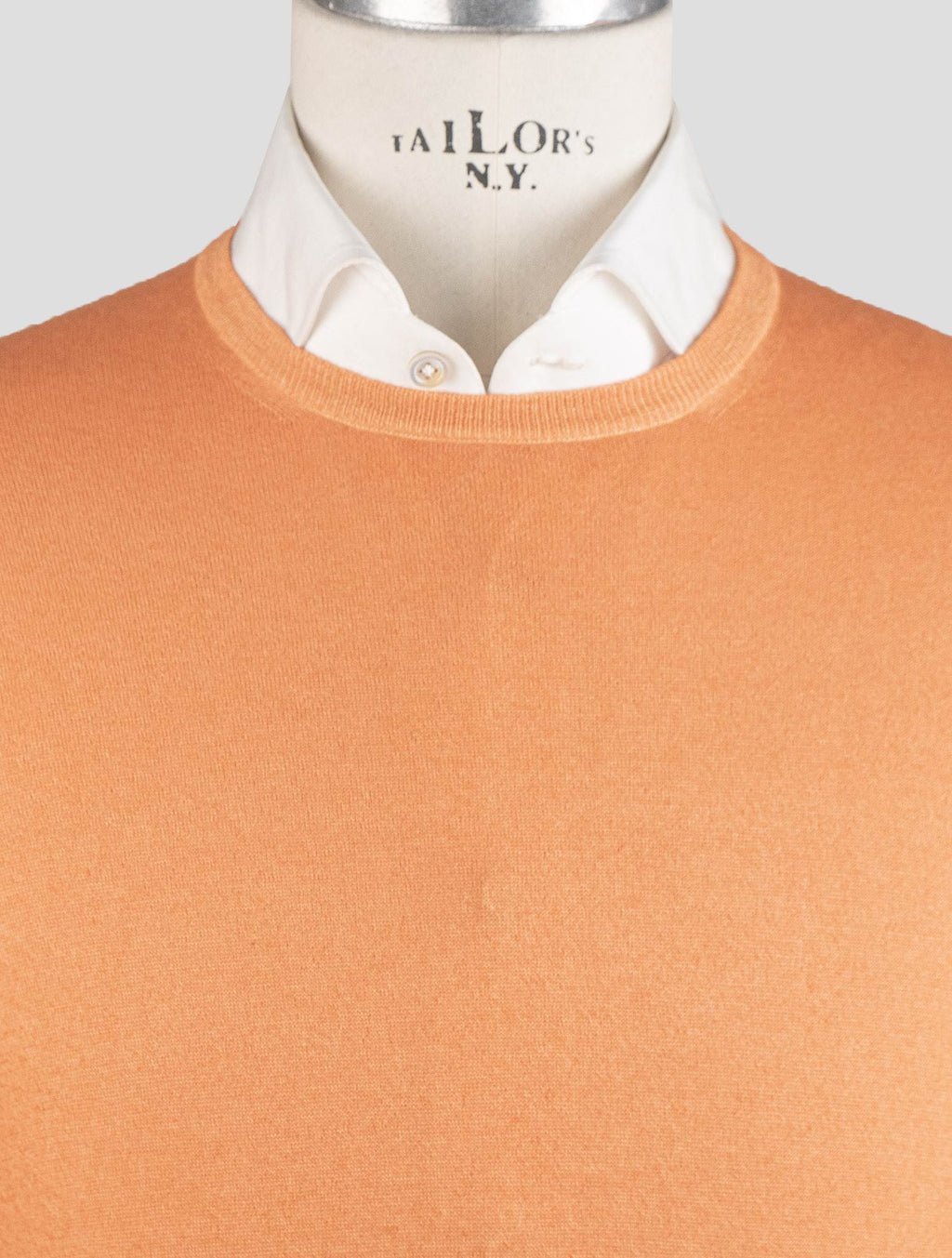 Gran Sasso Orange Cashmere Sweater Crewneck