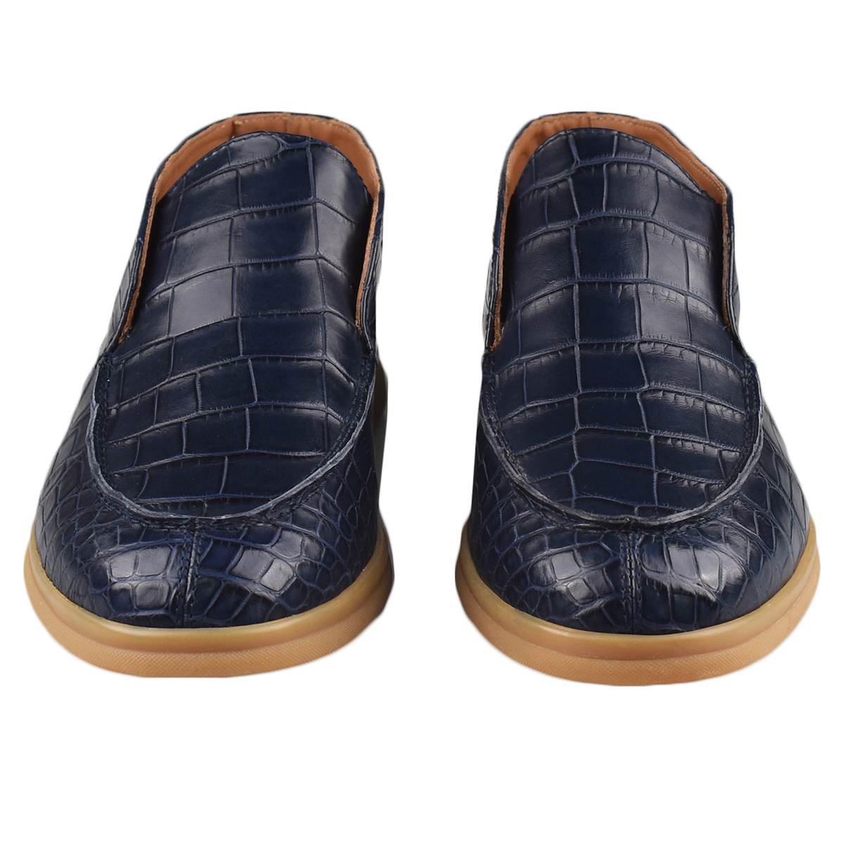 Giorgio's Giorgio's Blue Leather Crocodile Shoes Blue 001