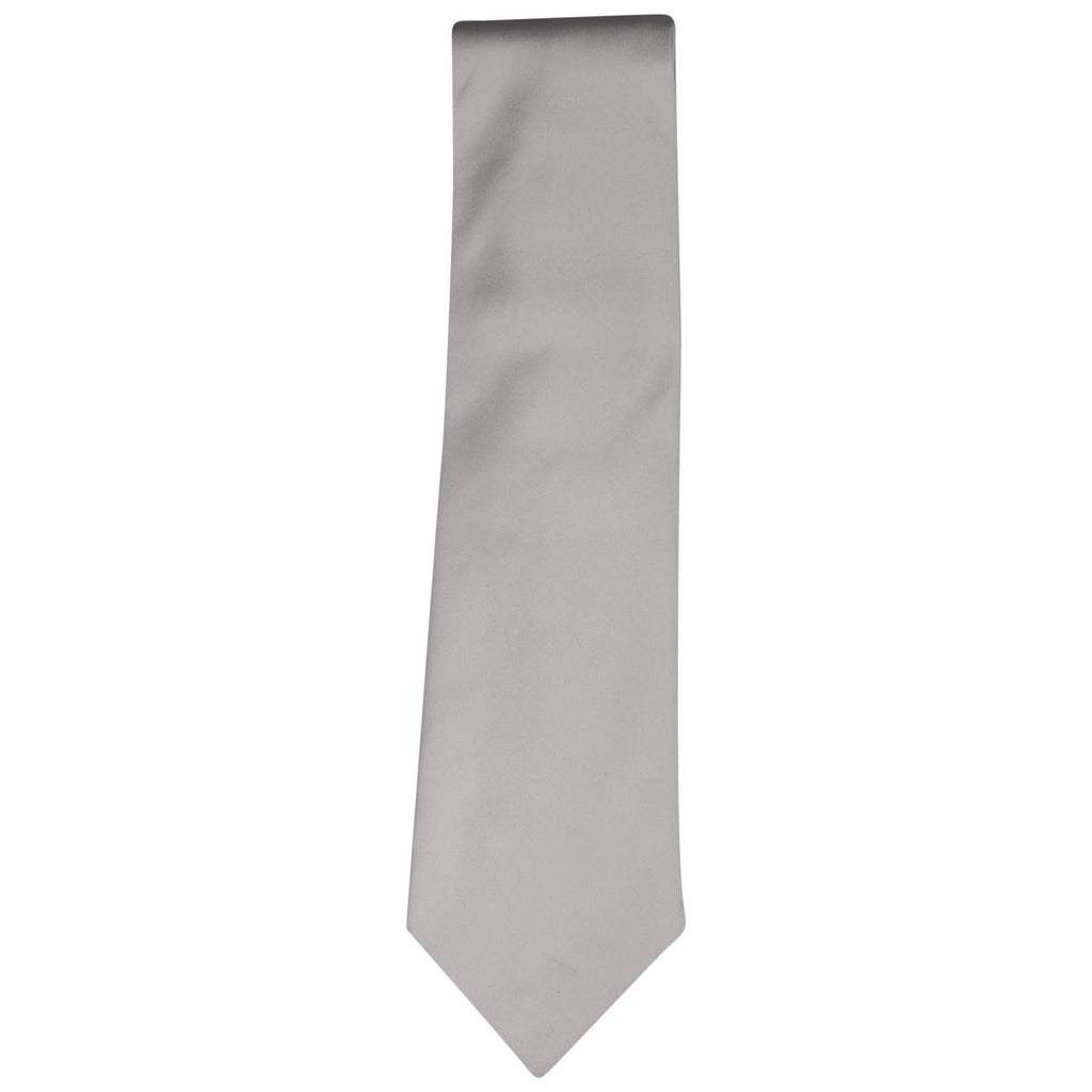 Zilli Zilli Light Gray Silk Tie + Pocket Square Light Gray 000