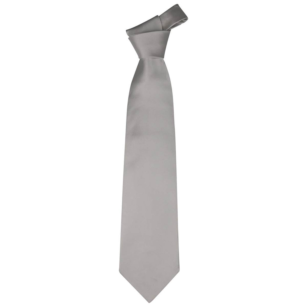 Zilli Zilli Light Gray Silk Tie + Pocket Square Light Gray 001