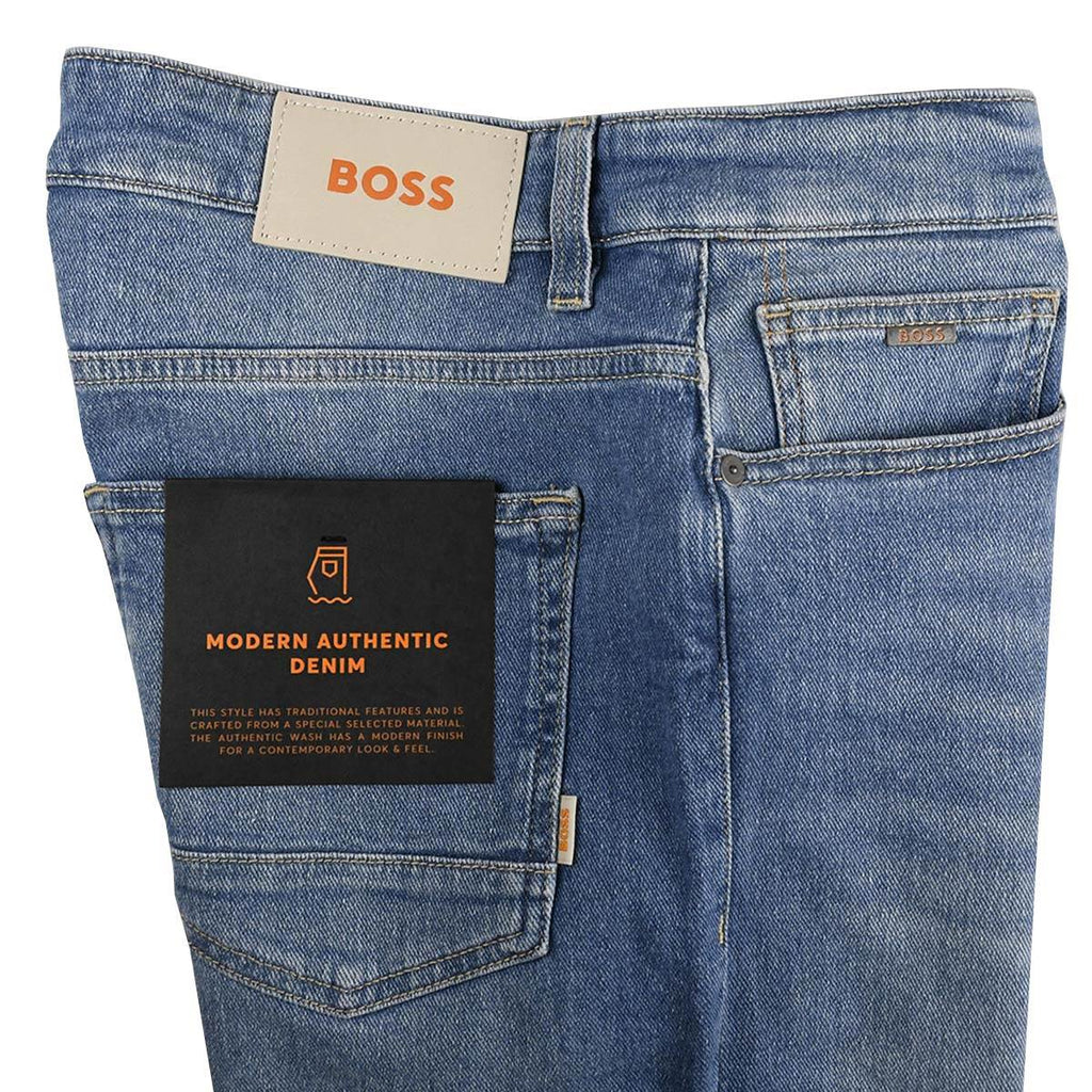 Boss Light Blue Cotton Ea Jeans