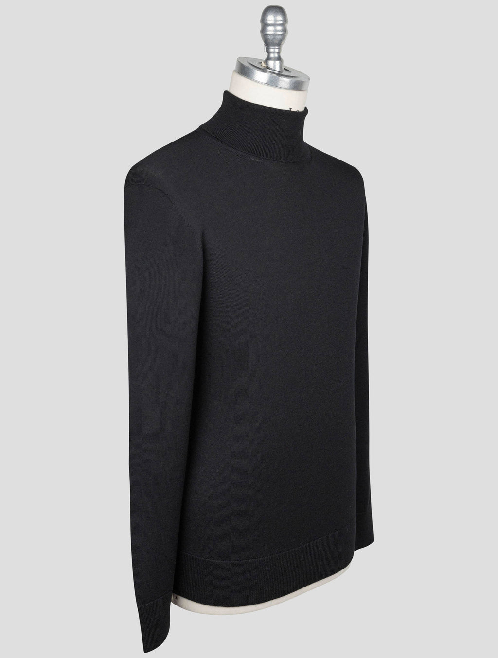 Gran Sasso Gran Sasso Black Virgin Wool Pl Sweater Turtleneck Black 001