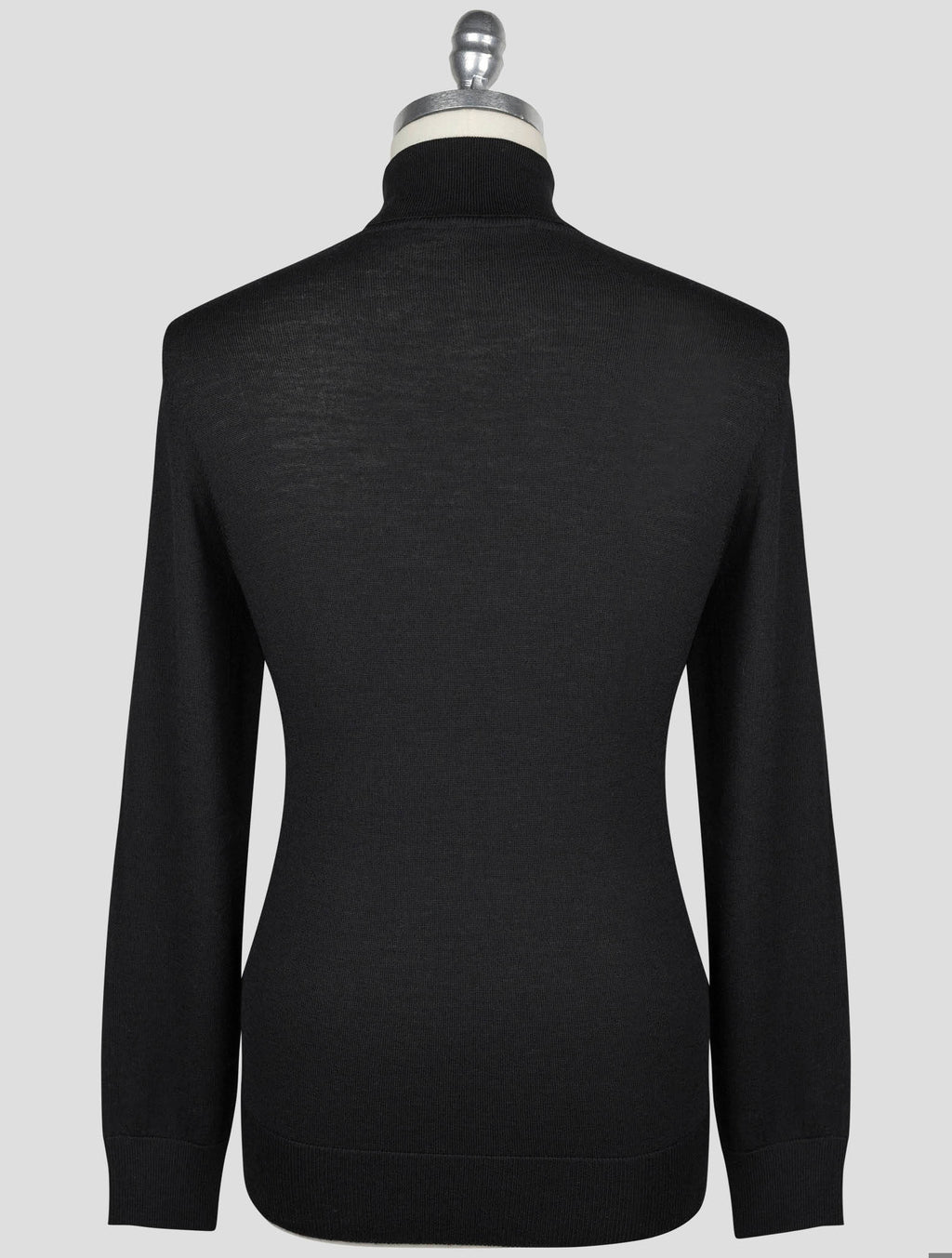 Gran Sasso Black Virgin Wool Pl Sweater Turtleneck