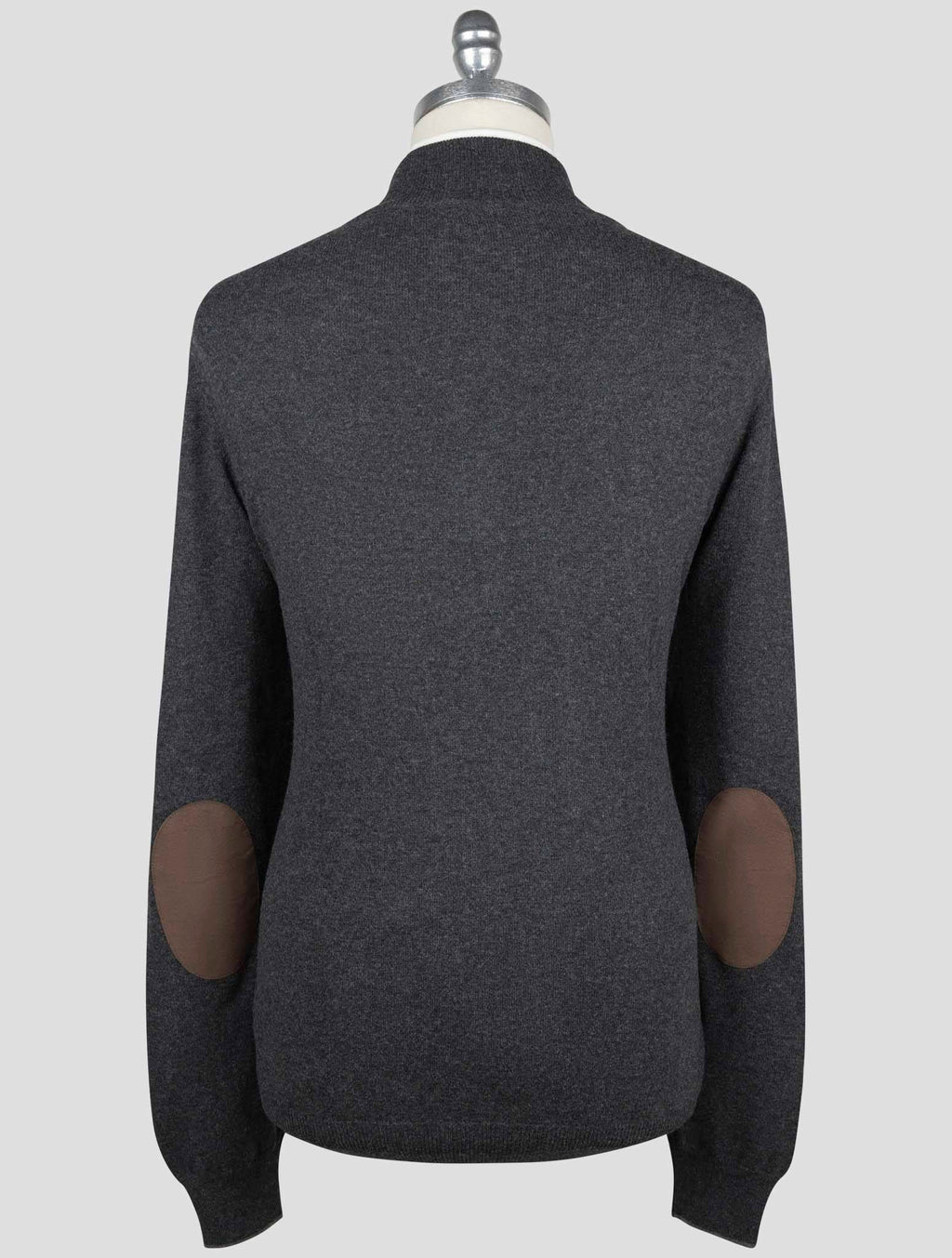 Gran Sasso Dark Gray Virgin Wool Viscose Cashmere Sweater Half Zip