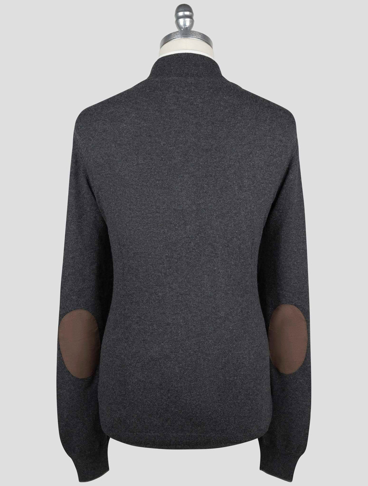 Gran Sasso Dark Gray Virgin Wool Viscose Cashmere Sweater Half Zip