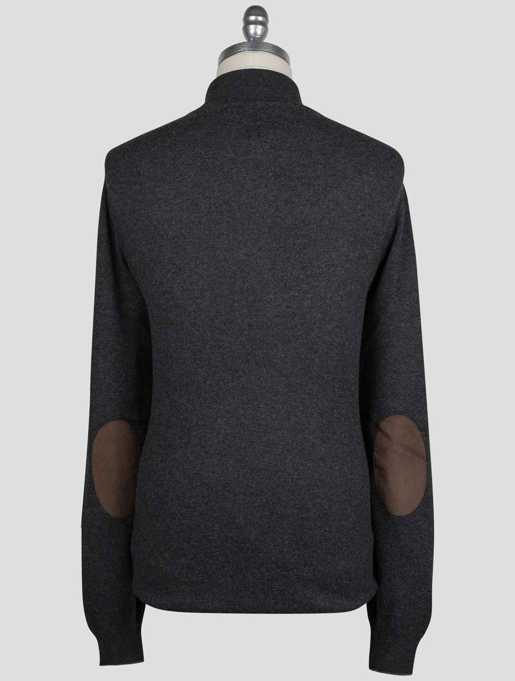 Gran Sasso Dark Gray Virgin Wool Viscose Cashmere Sweater Half Zip