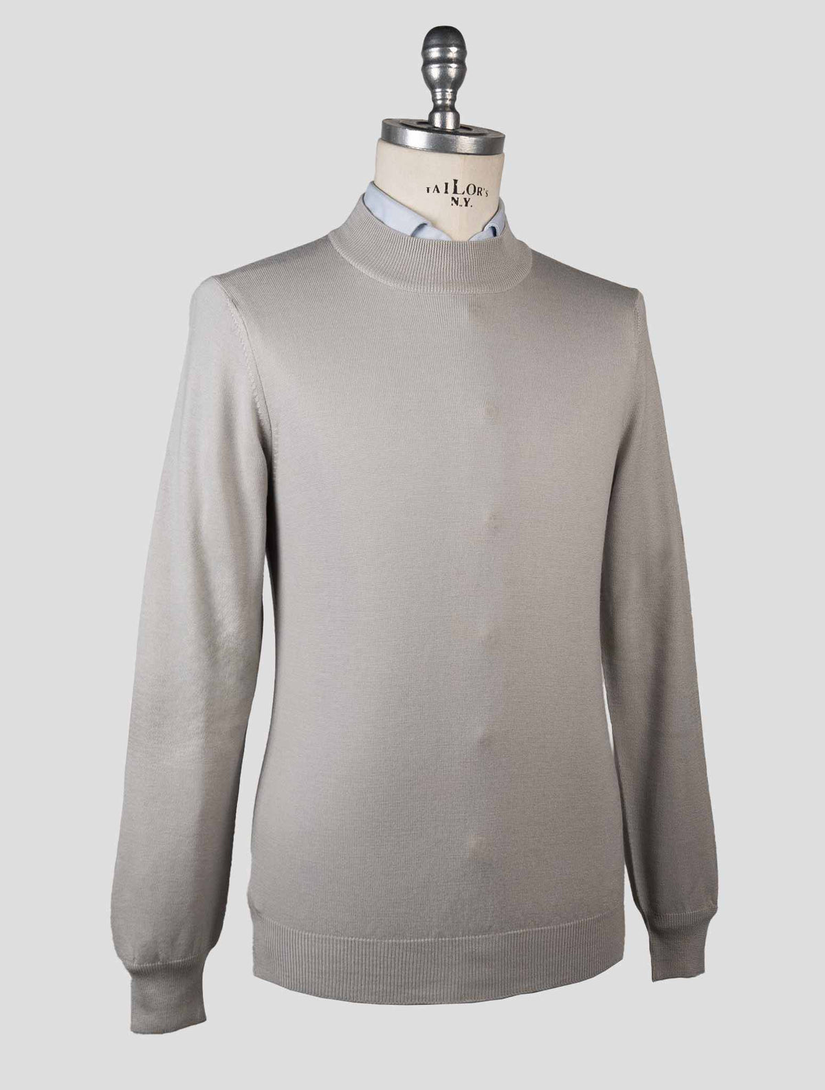 Gran Sasso Gran Sasso Gray Virgin Wool Sweater Half Neck Gray 001