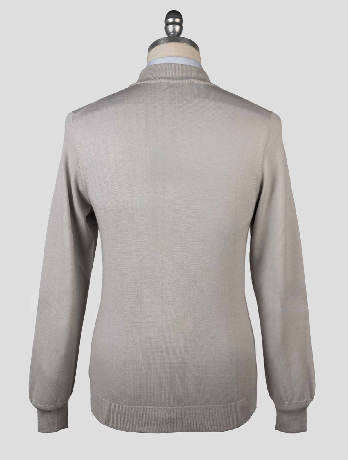 Gran Sasso Gray Virgin Wool Sweater Half Neck
