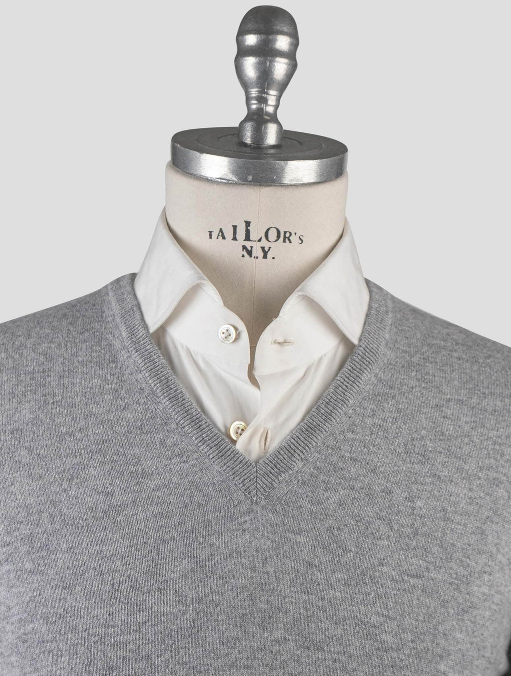 Gran Sasso Gray Cashmere Sweater Crewneck