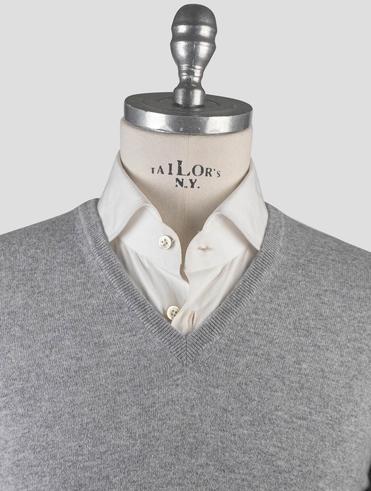 Gran Sasso Gray Cashmere Sweater Crewneck
