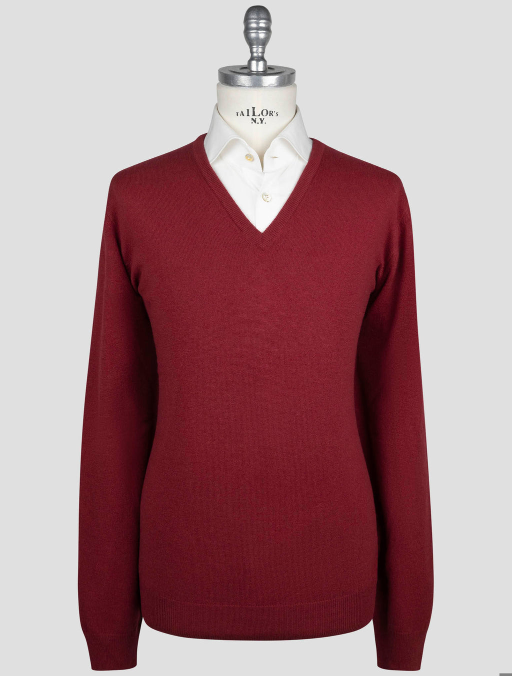 Gran Sasso Gran Sasso Red Virgin Wool Viscose Cashmere Sweater V-Neck Red 000