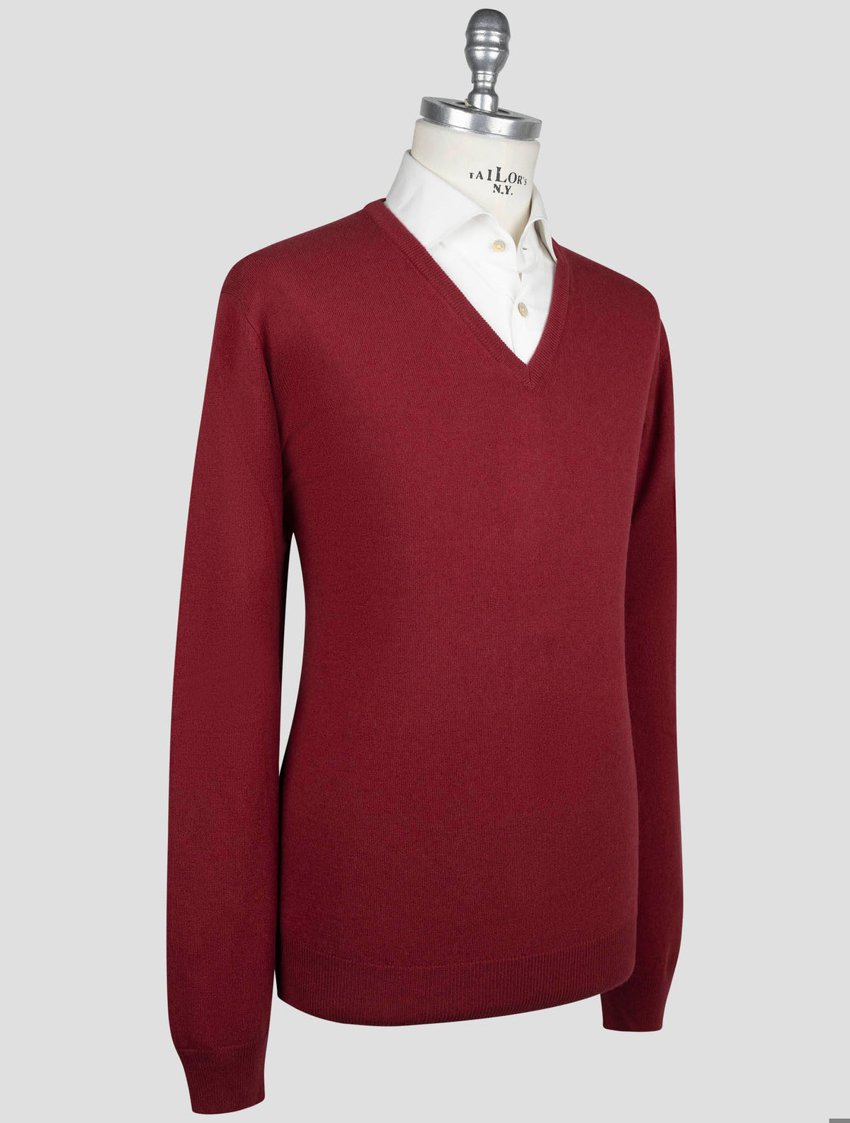Gran Sasso Gran Sasso Red Virgin Wool Viscose Cashmere Sweater V-Neck Red 001